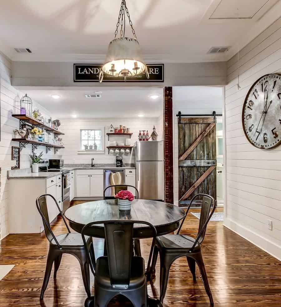 farmhouse retro kitchen living room