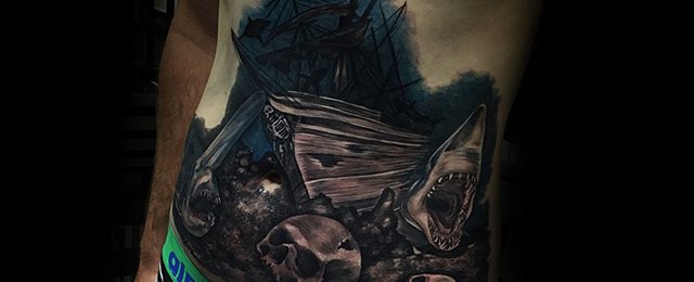 Shipwreck Tattoo Designs For Men