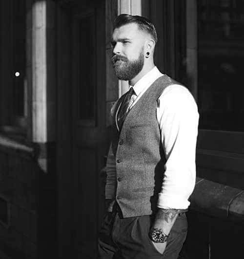 Short Guys Slicked Back Hair Style