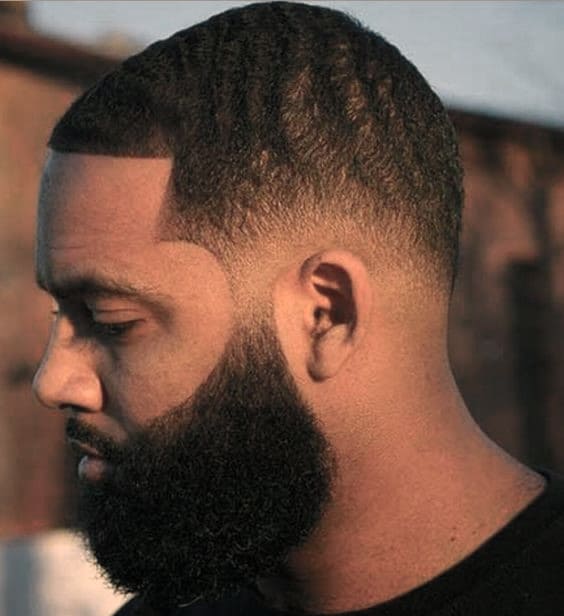Short Hair With Full Beard Styles For Black Men