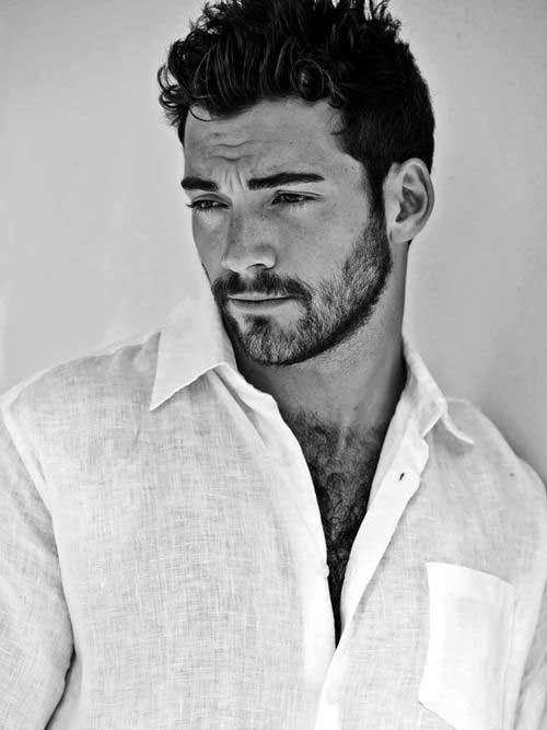 Textured short crop with a beard