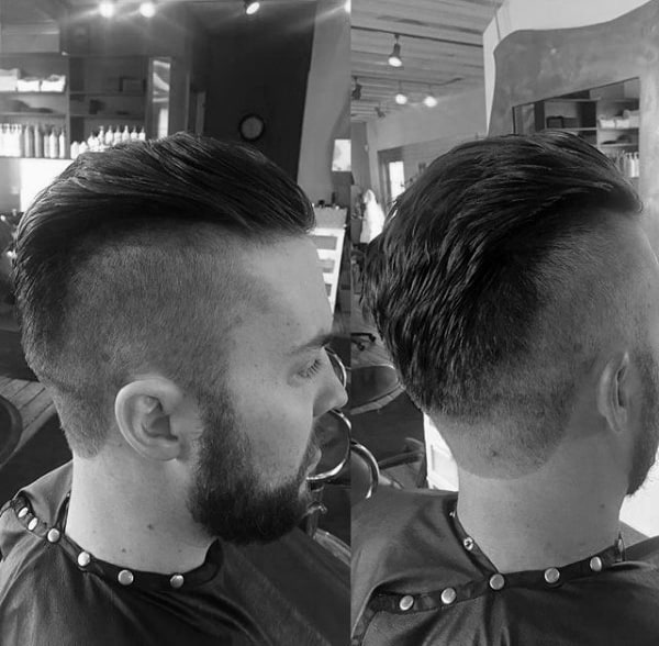 Short On Sides Long On Top Mens Undercut Slicked Back Hair