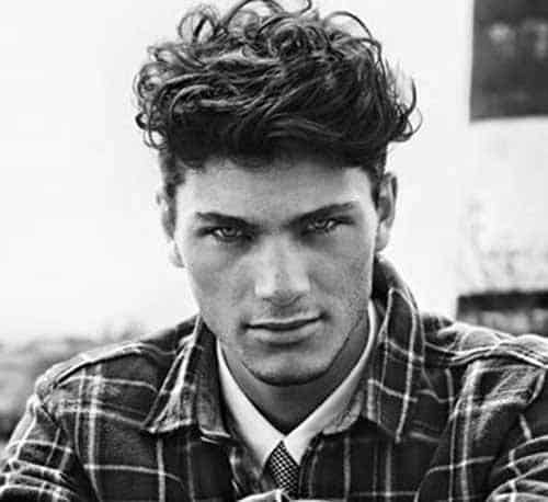 Short Sides Long Length Curly Mens Hair