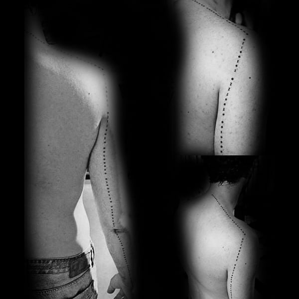 Shoulder And Full Arm Male Binary Tattoos