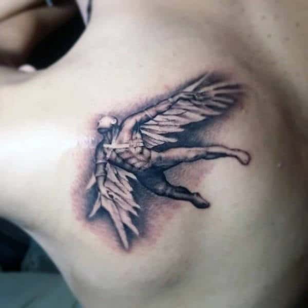 Shoulder Blade Guys Icarus Tattoos