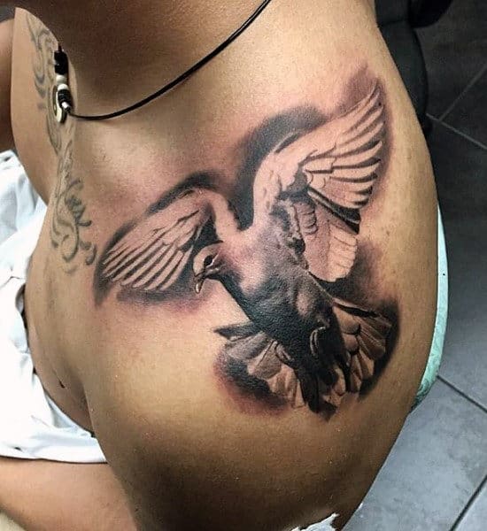 Shoulder Dove Tattoos For Guys