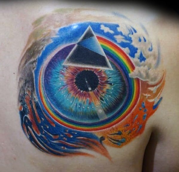 Shoulder Eye Cool Male Pink Floyd Tattoo Designs