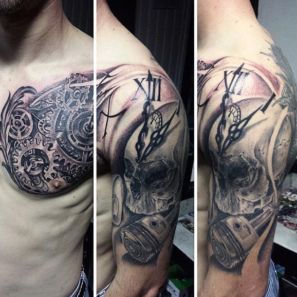 Shoulder Men's Pistons Tattoo