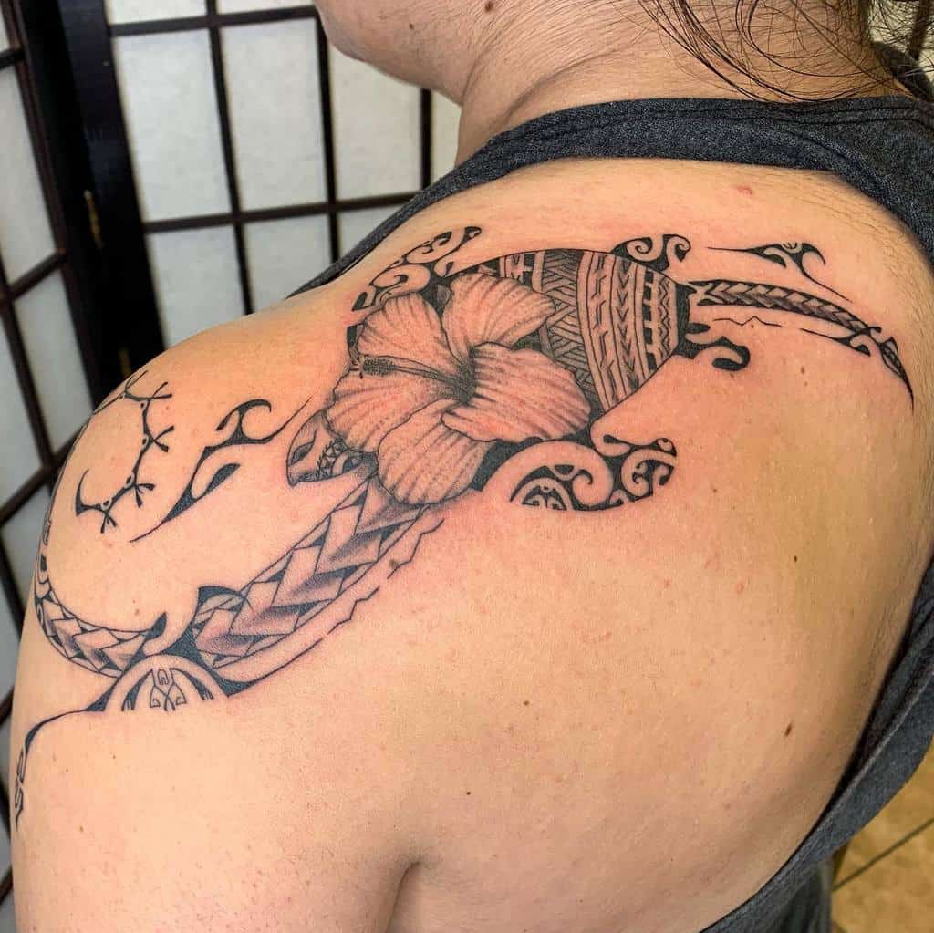 shoulder polynesian tribal tattoo tattoosbykeola