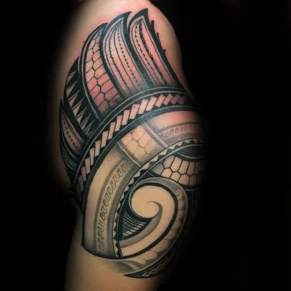 Shoulder Samoan Male Tribal Tattoo Body Art Ideas
