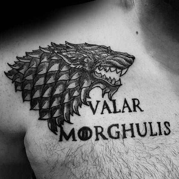 Shoulder Wolf Game Of Thrones Guys Tattoo Designs