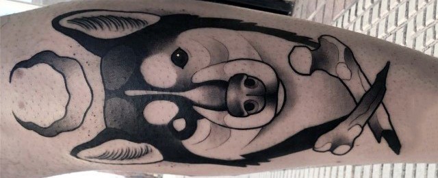 Siberian Husky Tattoo Designs For Men