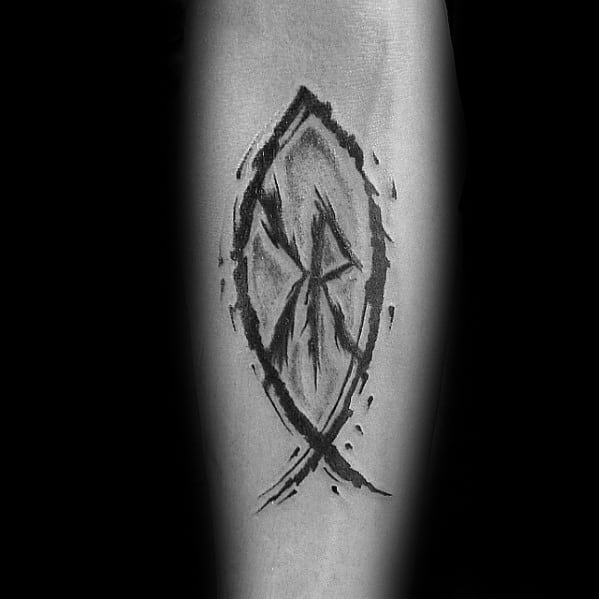 Sichthus Ichthus Male Tattoo Ideas Paint Brush Fish Design