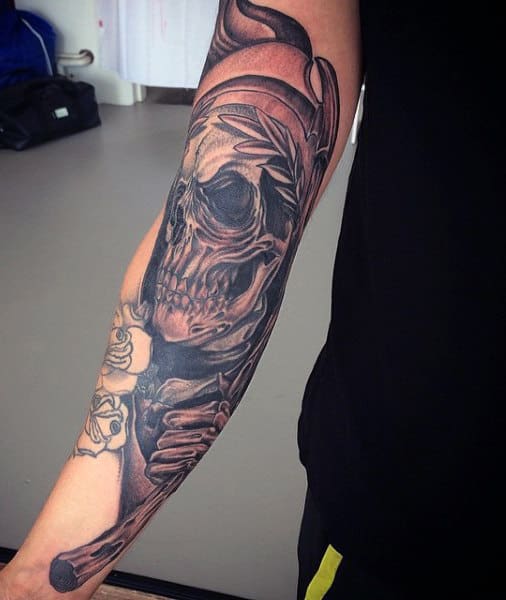 Sick Grim Reaper Sleeve Tattoos For Men