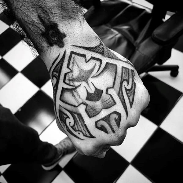 Sick Mens Tribal Hand Tattoos