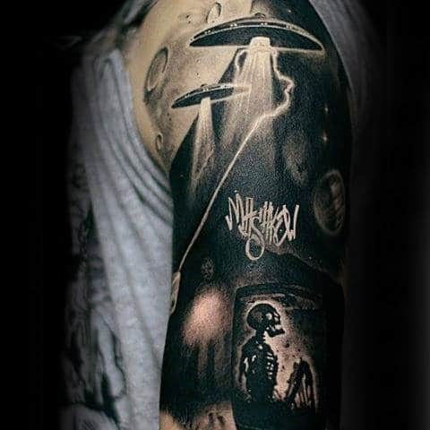 Sick Skeleton Tattoo Male Arms
