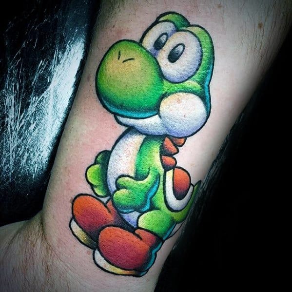 Side Of Forearm Mens Yoshi Tattoo Ideas