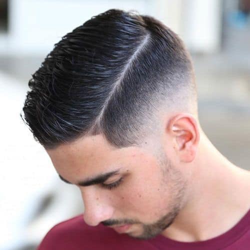 Side Part Bald Fade Haircut