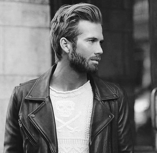 Side Swept Medium Hair Hairstyles For Men