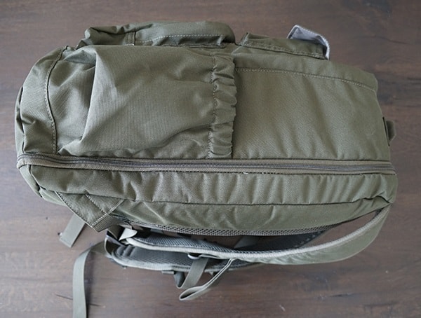 Side View 24 Liter United By Blue Arid Backpack In Olive