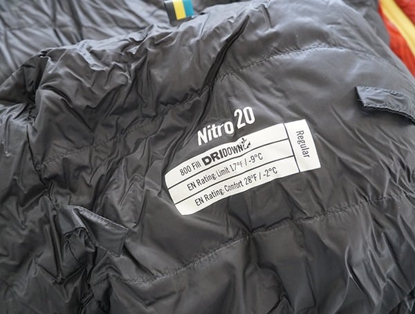 Sierra Designs Nitro 800 20 Degree Sleeping Bag Regular