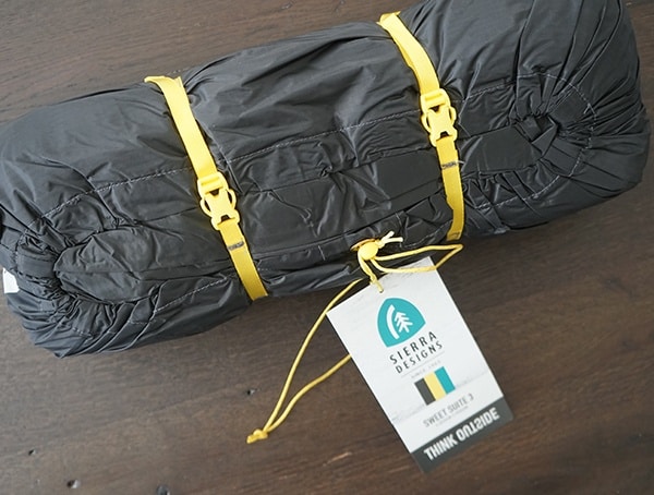 Sierra Designs Sweet Suite 3 Camping Tent In Burrito Bag Compressed