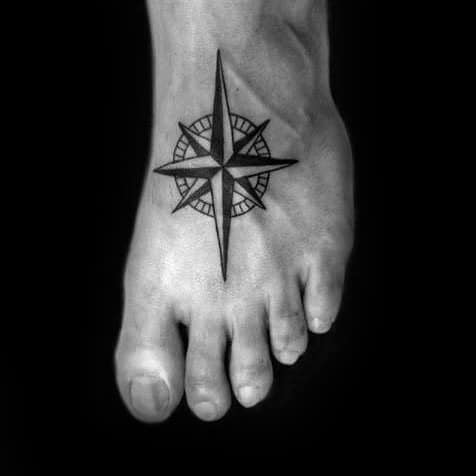 Simple Compass Tattoos For Gentlemen