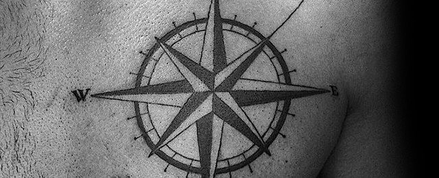 Simple Compass Tattoos For Men