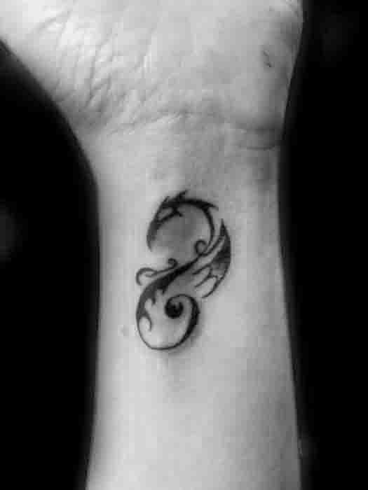 Simple Dragon Mens Tattoo Ideas On Wrist