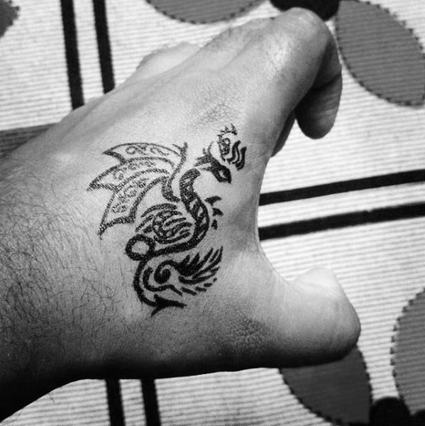 Simple Dragon Tattoo Ideas On Guys Hand