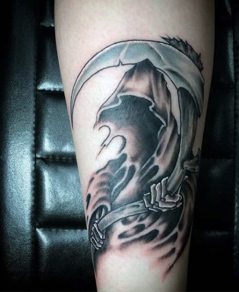 Simple Evil Grim Reaper Tattoos For Gentlemen