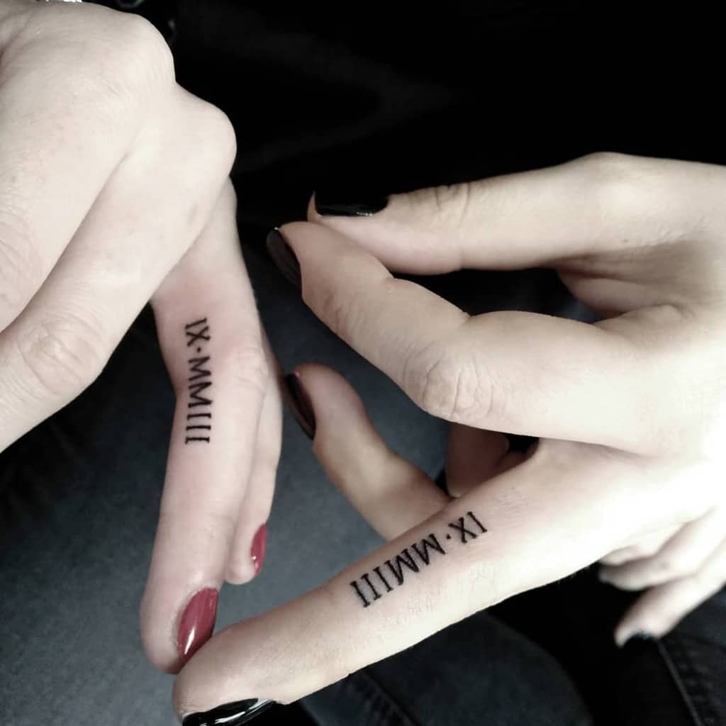 Simple Finger Friendship Tattoo