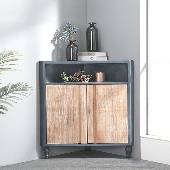 simple home deco corner storage cabinet 