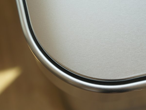 Simple Human 58 Liter Rectangular Trash Can Curved Edge Stainless Steel