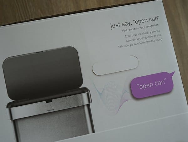 simplehuman 58 Liter Rectangular Trash Can Just Say Open Details