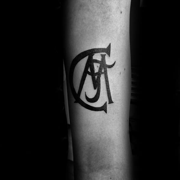 Simple Inner Forearm Mens Real Madrid Tattoo Ideas