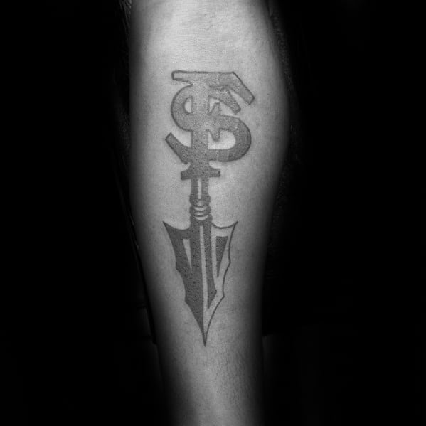 Simple Leg Mens Fsu Tattoo Design Inspiration