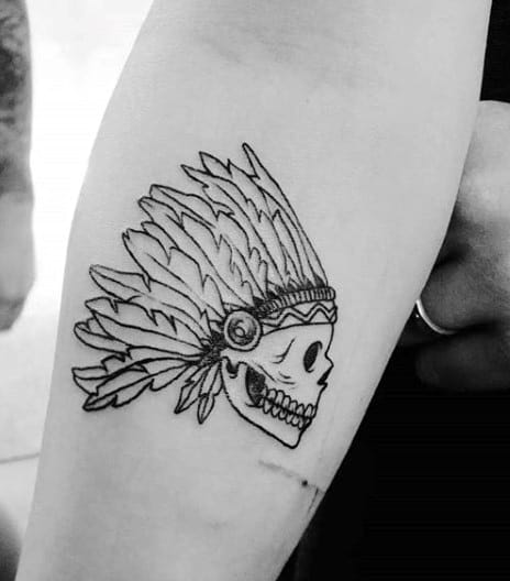 Skull Warrior Simple Small Tattoos For Men