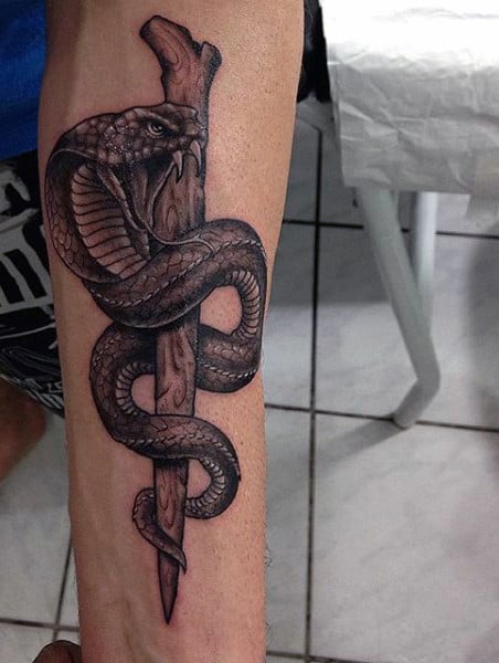 Simple Snake Tattoo For Guys