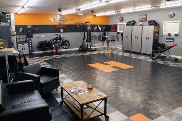 Simple Themed Harley Davidson Wall Paint Ideas For Men