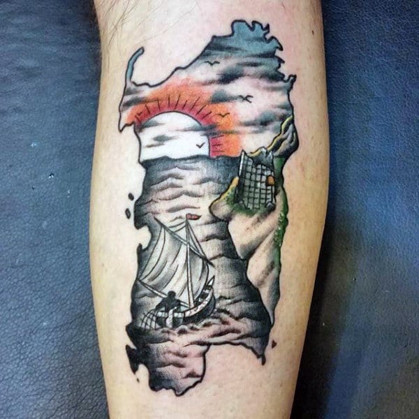 Simple Traditional Sailor Tattoo For Males