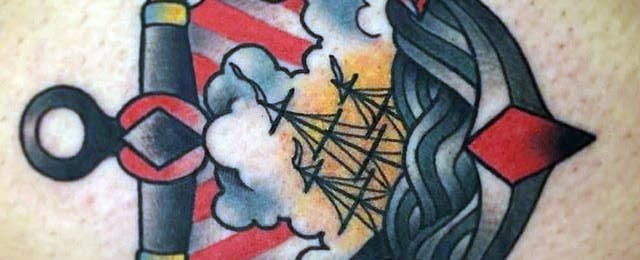 Sinking Ship Tattoo Designs For Men