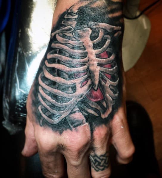 Skeleton Hand Tattoo For Men