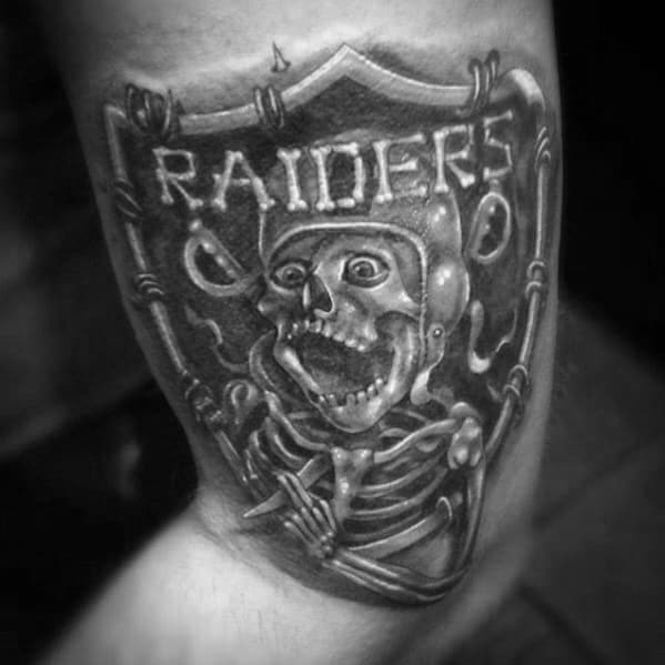 Skeleton Oakland Raiders Tattoos For Men On Arm