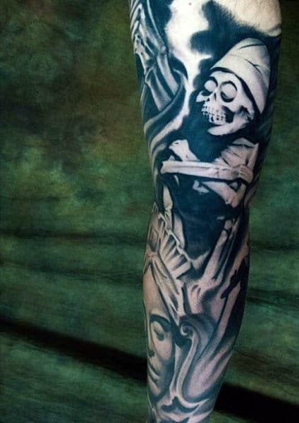 Skeleton Sleeves Tattoo For Men
