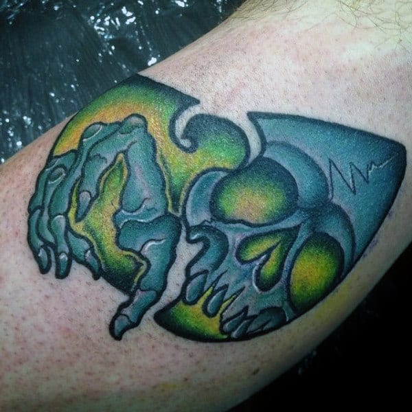 Skeleton Wu Tang Mens Arm Tattoos