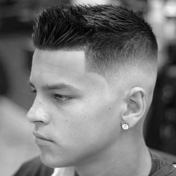 Skin Fade Mens Faux Hawk Short Haircuts