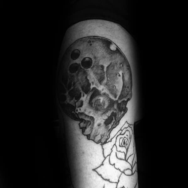 Skull Bowling Ball Mens Manly Arm Tattoo Ideas