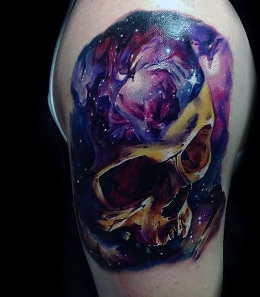 Skull Sky Tattoo Ideas For Men