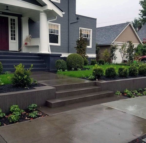 dark concrete walkway